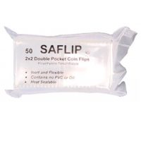 2" x 2" Coin Saflip Double Pocket Pack of 50