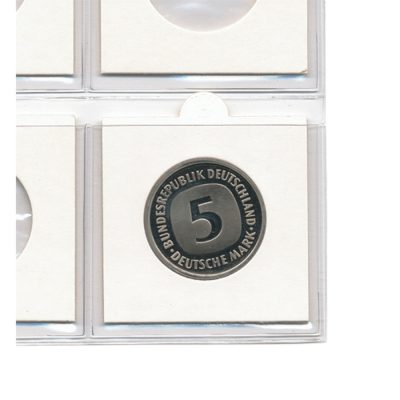 2" x 2" Coin Holders - Self Adhesive - (Sizes: 15mm to 40mm)