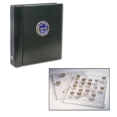 Premium Coin Album for Quarters in Capsules - Black