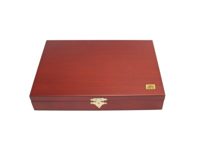 Coin Display Box "Elegance" Wood Coin Case w/Mixed Trays