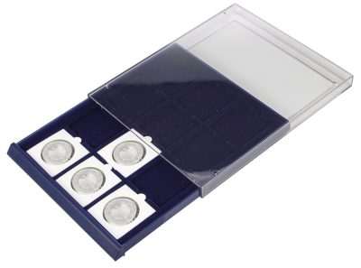 Stackable Coin Storage Drawer w/12 Compartments (2-1/8") for 2x2 Flips and Coins to 55mm