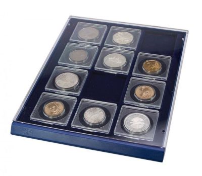 Stackable Coin Storage Drawer for 2x2" Flips and Square Capsules w/12 Compartments