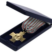 Individual Blue Hard Leatherette Case for Military Medals