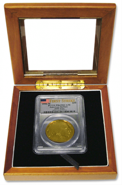 Coin Slab Box w Glass Display Case
