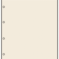 Collecto Blank Cream Page Hole-Punched -  Per 10