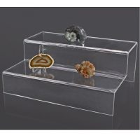 Mineral Display Steps-Clear Acrylic Glass Riser 2 Step Display