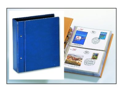 First Day Cover Albums-Compact Blue Package w/Transparent Pages