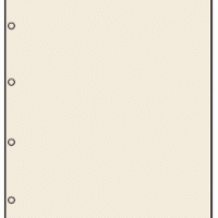 Collecto Blank Cream Page Hole-Punched - Per 10