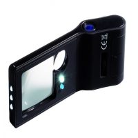 6-in-1 LED & UV pocket magnifier and 55x microscope