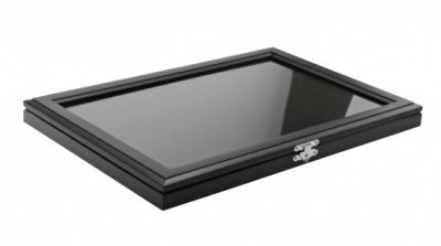 Pin Display Case - Matte Black Glass Top