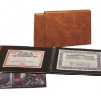 Specialty Wide Album for Stock Certificate, Uncut Currency and more