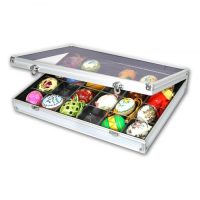 Aluminum Display Case Extra Deep with 24 Compartments