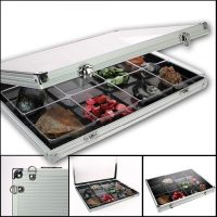 Aluminum Display Case with 12 Compartments