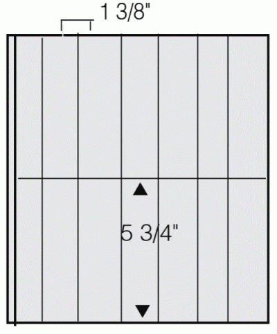 Transparent Garant Stock Page Per 5-14 Vertical Strips