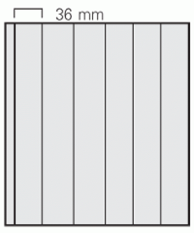 Transparent Garant Stock Page Per 5 - 6 Vertical Strips