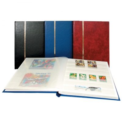 Stamp Collecting Albums -Stockbook Wine Red - 16 White Pages -Small Book Format