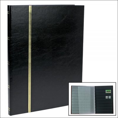 Stamp Albums Stock Books - Black - 16 Black Pages - Full Size