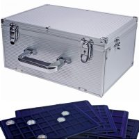 Coin Storage Box - Aluminum Case w/15 Trays