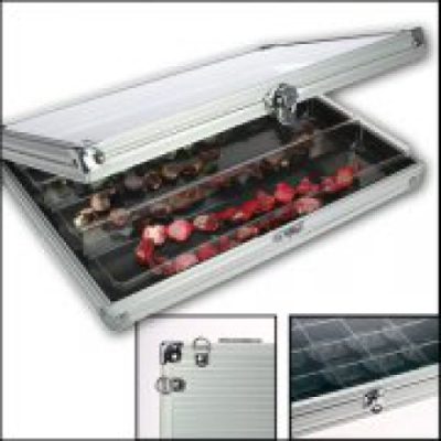 Aluminum Display Case Midi with 3 Long Compartments