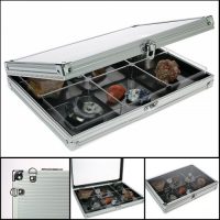 Aluminum Display Case Midi with 6 Compartments