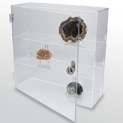 Rock Collection Display Case Acrylic Glass Curio 12-1/2"