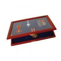 Wood & Glass Display Case for Military Medals