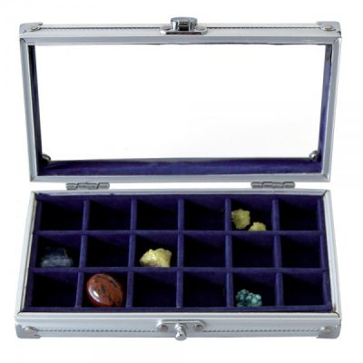 Aluminum Display Case Mini for Rocks & Minerals