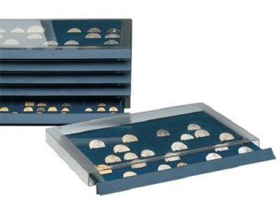 Coin Collection Storage Drawer 135 Angled Compartments for Pennies, Dimes, etc