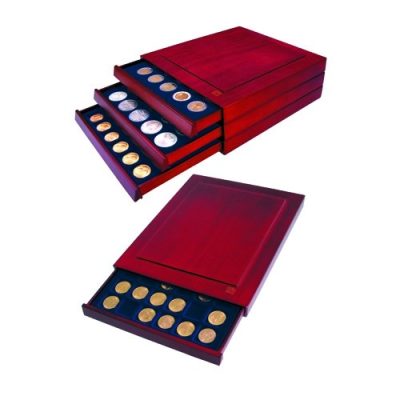 Coin Case for Ancient Coins-Nova Exquisite Drawer w/80 Compartments for Half Dimes, 3c Nickels and Ancients