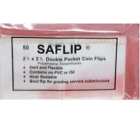 2-1/2" X 2-1/2" Large Coin Saflip Pack of 50