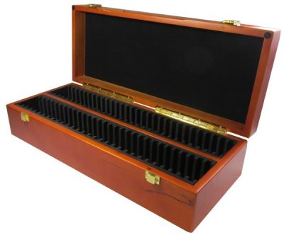 Coin Slab Box Wood for 60 Certified Coins