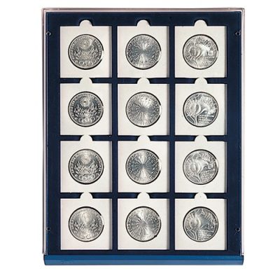 Stackable Coin Storage Drawer for 2x2" Flips and Square Capsules w/12 Compartments