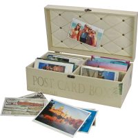 Retro Wood Postcard Box