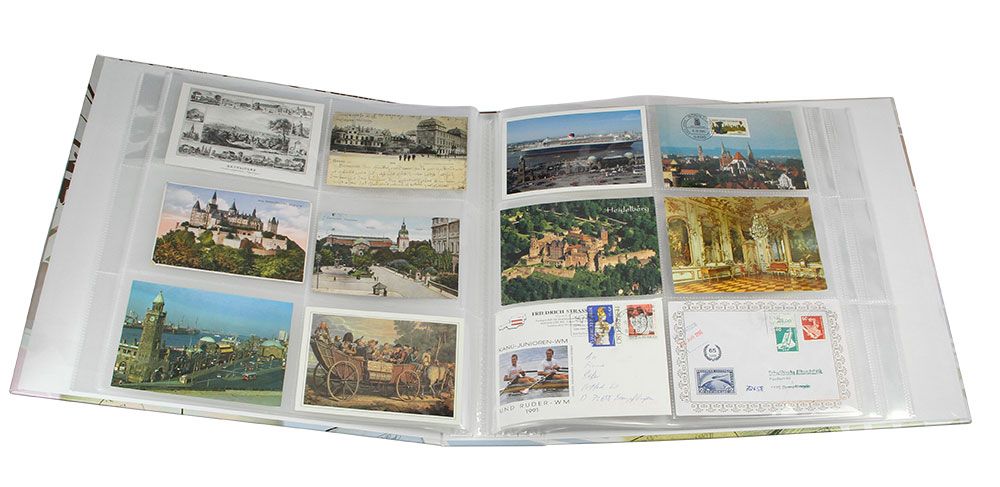 Postcard Album Maxi Retro with 50 Transparent Pages for 300